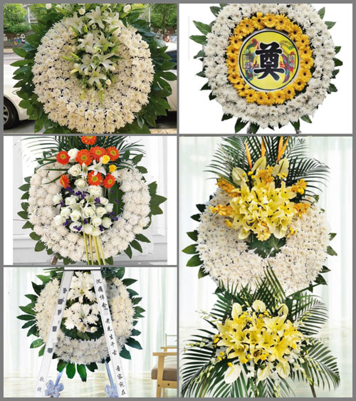 湖南郴州桂阳县塘市镇水尾村花圈速递